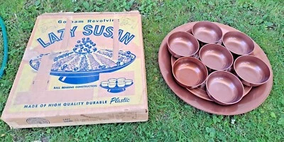Lazy Susan Gotham Revolving Dinner Party Trays Sayman Products Co St Louis Mo - Image 1 of 4