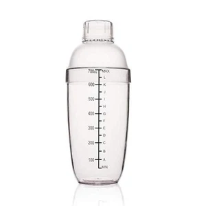 Plastic Cocktail Shaker Drink Mixer Hand Shaker Cup with Scales Bar Tool Tran... - Picture 1 of 8