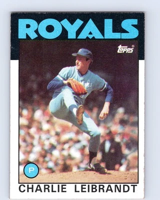 1986 Topps #77 Charlie Leibrandt Kansas City Royals Baseball Card - Image 1 of 2