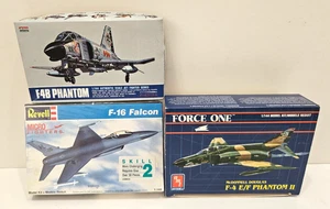 3X LOT 1/144 AMT F-4 PHANTOM + REVELL F-16 + ARII F4B PHANTOM NEW MODEL KITS - Picture 1 of 2