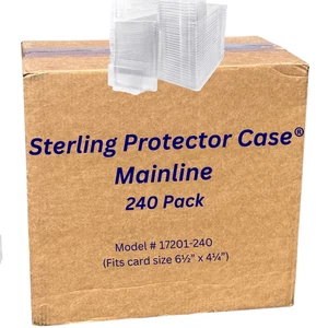 Sterling Protector Case Mainline 240 Pack Wholesale - Fits Card Size 6.5” x 4.25 - Picture 1 of 1