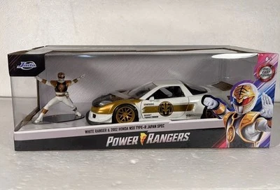 Jada Toys Power Rangers White Ranger And 2002 Honda NSX Type-R 1:24 Diecast NEW - Image 1 of 4