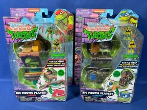 2 BIG MOUTH PLAYSETS Tales Teenage Mutant Ninja Turtles LEONARDO & RAPHAEL TMNT - Picture 1 of 18