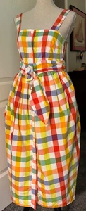Size 6, Gingham Dress by Christopher John Rogers, 100% Cotton with a Petticoat - Picture 1 of 7