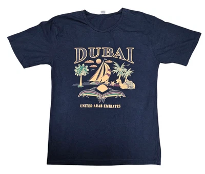 AST 迪拜 阿拉伯联合酋长国 预缩 海军蓝 T 恤 尺寸 XL — 第 1/3 张图片