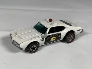 Hot Wheels Redline Police Cruiser 1969/1974 White Red Light Hong Kong - Picture 1 of 13