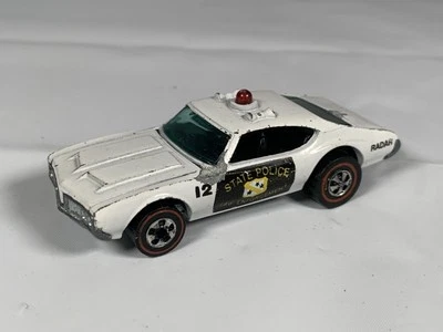 Hot Wheels Redline Police Cruiser 1969/1974 White Red Light Hong Kong - Image 1 of 4