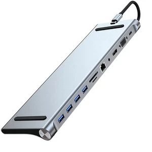 11-In-1-Typ-C-Dock, USB-Hub 3.0, Splitter, Multiport-Adapter, 4K, -Kompatib5422 - Bild 1 von 10