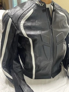 Chaqueta de moto de cuero negra Bilt Alder talla grande 46 - Imagen 1 de 14