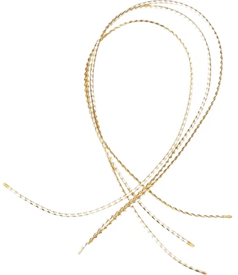 Белые и золотые проводные шнуры для галстука-боло / струны 35 дюймов - ЛОТ из 3 - Изображение 1 из 4