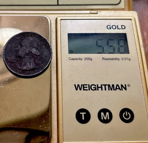 1977 D MISSING CLAD QUARTER - BOTH SIDES - 5.5 - 5.58 Grams - Picture 1 of 4