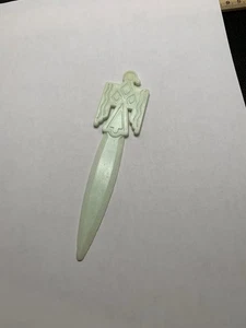 Vintage MCM Mid Century Modern Brieföffner Mintgrün Donner Vogel Schreibtisch Büro - Bild 1 von 17