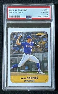 PAUL SKENES ROOKIE 2023 Sports Illustrated SI for Kids LSU MLB PIRATES PSA 6 - Picture 1 of 2