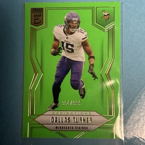 2025 Panini Donruss Elite Dallas Turner Aspirations Lime Green /999 #26 Vikings - Picture 1 of 5