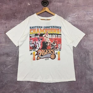 Camiseta De Colección Philadelphia 76ers Para Hombre Blanca XL NBA Finales Gráfico Camiseta 2001 3244 - Imagen 1 de 7