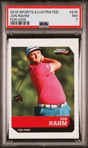 PSA 7 NM Jon Rahm 2019 S.I. For Kids #816 Rookie Card - Picture 1 of 1