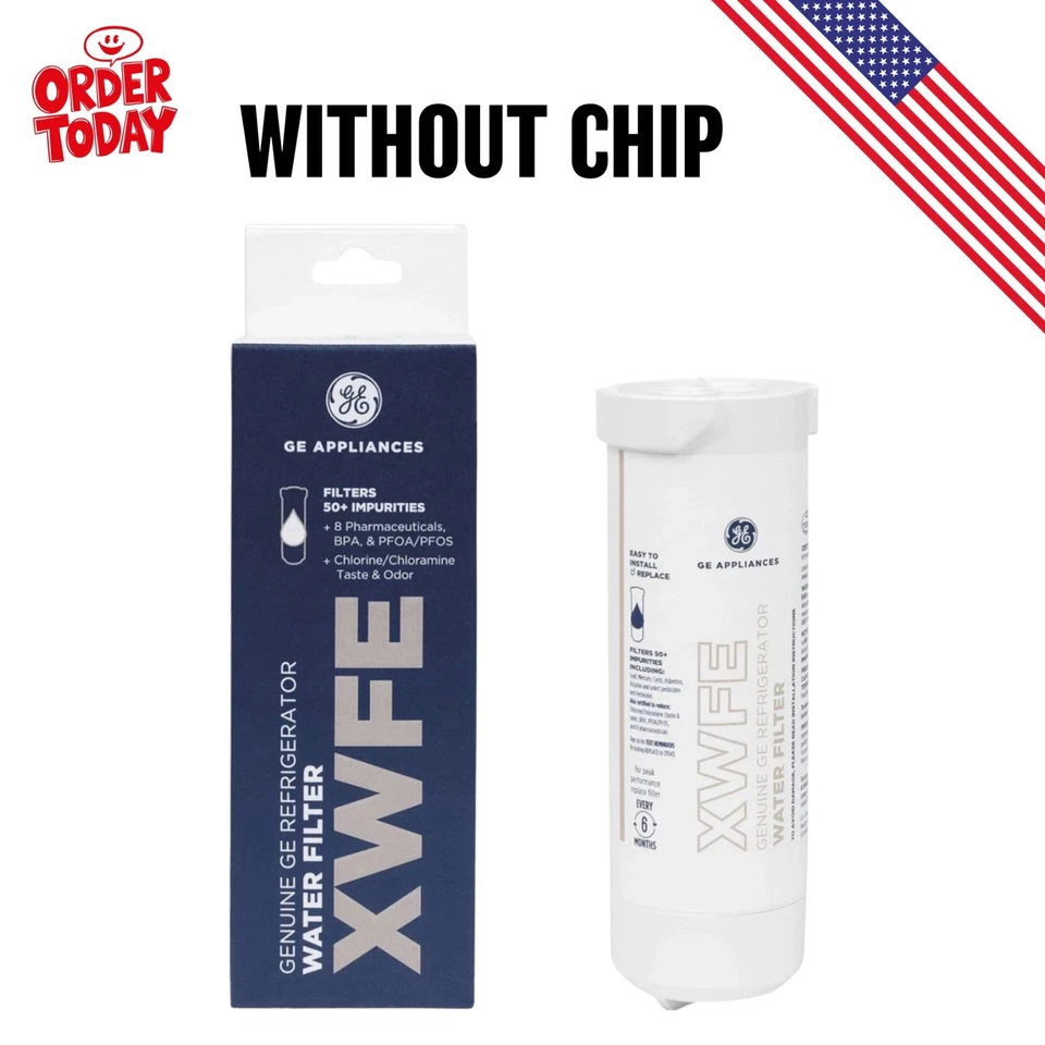 GE XWFE Genuine Refrigerator Water Filter (WITHOUT CHIP) - Image 1 of 3