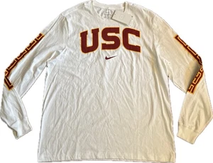 Nike weiß USC Trojaner NCAA Local Spirit Slogan Langarm T-Shirt Erwachsene XL NEU - Bild 1 von 11