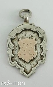 RELOJ BOLSILLO ANTIGUO 1925 PLATA ESTERLINA MACIZA CADENA ALBERT MEDALLA FOB - Imagen 1 de 7