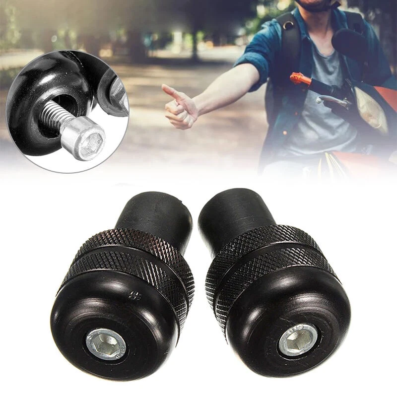 2PCS 7/8" GRIPS BALANCED PLUG SLIDER HANDLE BAR END MOTORCYCLE HANDLEBAR PLUGS - image 1 of 4