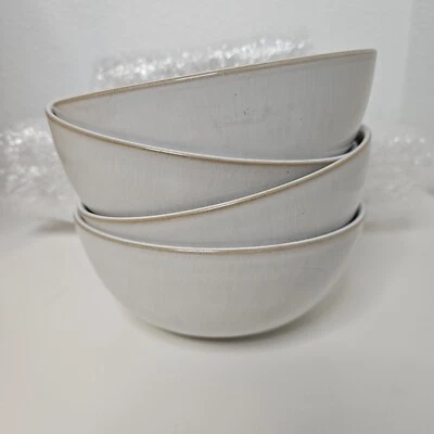 Denby USA, Natural Canvas Cereal Bowl, Set Of Eight, Cream, Oven Microwave Safe - Image 1 of 4