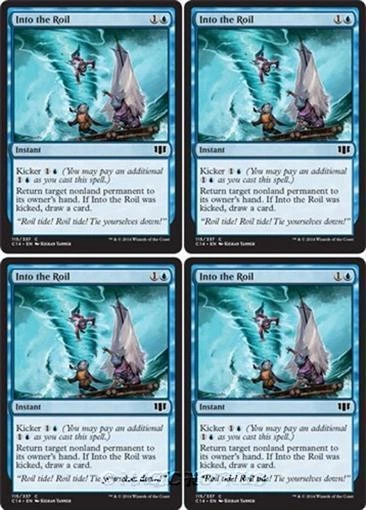 4x INTO THE ROIL Commander 2014 MTG Blue Instant Com - Image 1 of 1