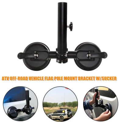 1×Off-road Car ATV Sucker Mount Bracket Flag Pole Holder Heavy-Duty Support Rack - Image 1 of 4