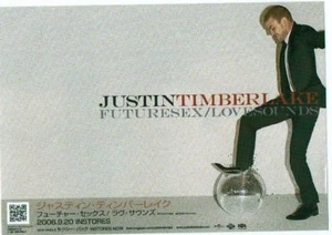 JUSTIN TIMBERLAKE Future Sex 2006 ORIGINAL JAPANESE POSTER size: 8x6 inches - Bild 1 von 1