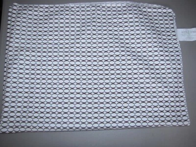 Kidsline Baby Blanket Cotton Flannel Receiving Swaddle White/Brown Oval Circle - Image 1 of 3