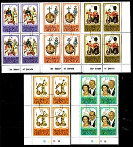 GRENADA.1977.25th ANNIV.SILVER JUBILEE QEII. SET.CTO.BLOCK'S X 4 AS IS SEE SCAN. - Picture 1 of 1