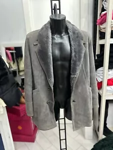 Fibok Montone Shearling Uomo Man Tg44 Grigio LLV1205 - Picture 1 of 10