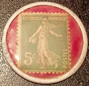 Timbre monnaie - Spidoléine huile pour autos ! 5 centimes TB ! - Picture 1 of 2