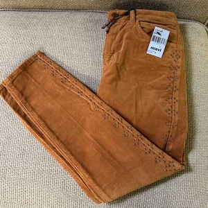 Mavi Tess High Rise Skinny Cord Jeans Rost mit Nieten Damengröße 27 x 27 Neu mit Etikett - Bild 1 von 13