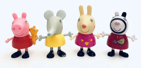 Zoe Zebra Rebbeca Rabbit Mouse George w/Bear Toys from Peppa Pig Jazwares Lot 4 Cover