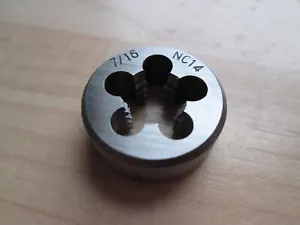 NEW 7/16" 7/16"-14 7/16"-NC14 SAE Die HSS Steel Die, Hand Threading #T16EN - Picture 1 of 5