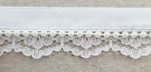 1-3/4" Pearl Piping Trim with Lace - 10 Continuous Yards  - Picture 1 of 4
