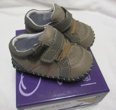 PEDIPED Dani Bebé Niños Talla 6-12 Meses Marrón Cuna Flexible Zapatos NUEVO Foto 1 de 4