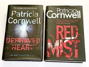 Patricia Cornwall - 2 Hardcover Books - Red Mist - Depraved Heart - Picture 1 of 4