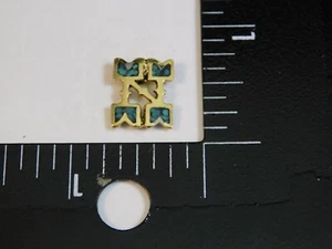 SOUTHWEST STYLE TURQUOISE LETTER N PIN - Picture 1 of 2
