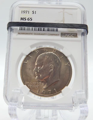 1971 P  - IKE EISENHOWER DOLLAR NGC MS 65 -BT359 - Image 1 of 4