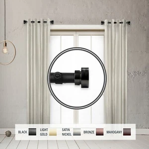1" Side Curtain Rod 12-20 inch long (Set of 2) - Picture 1 of 15