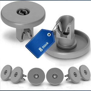8 Korbrollen Rollen Räder Geschirrspüler Ersatz für AEG 50286965004 Ikea - Bild 1 von 9