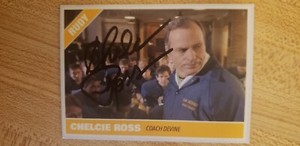 Chelcie Ross signed custom card - Coach Devine from Rudy - JSA
