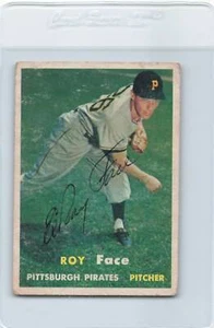 1957 Topps #166 Roy Face Pirates Signed Auto *46442 - Picture 1 of 1