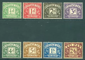 SG D27-D34 spese postali 1937-38. 1⁄2d a 2/6 set di 8. GATTO finemente non montato come nuovo £290 - Foto 1 di 1