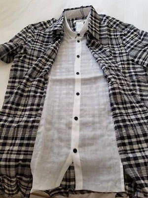 Camisa manga curta pit2pit 21" xadrez leve ERMANNO SCERVINO INCRÍVEL NOVA COM ETIQUETAS - Imagem 1 de 4