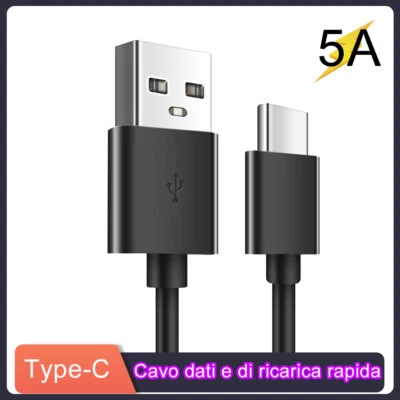 Per Samsung Xiaomi Huawei P30 Pro Cavo di ricarica rapida Cavo dati USB-C Tipo C - Image 1 of 4