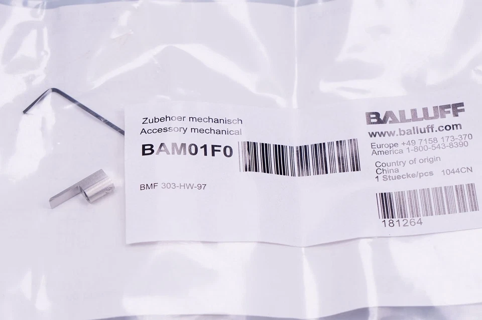 BALLUFF BAM01F0 BMF 303-HW-97 Angolo di tenuta per sensori magnetici IMBALLO ORIGINALE - Immagine 1 di 1