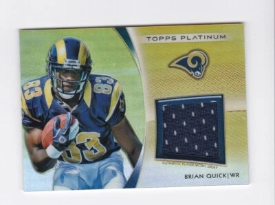 2012 TOPPS PLATINUM Brian Quick Rams #PRR-BQ RC Relic - Image 1 of 2