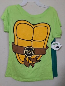 Nickelodeon TMNT Size Youth  XLarge T Shirt With Removable Cape Turtle Shell-NWT - Picture 1 of 3